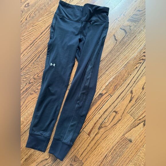 UNDER ARMOUR Black Gray Jogger Leggings Medium - Picture 2 of 4
